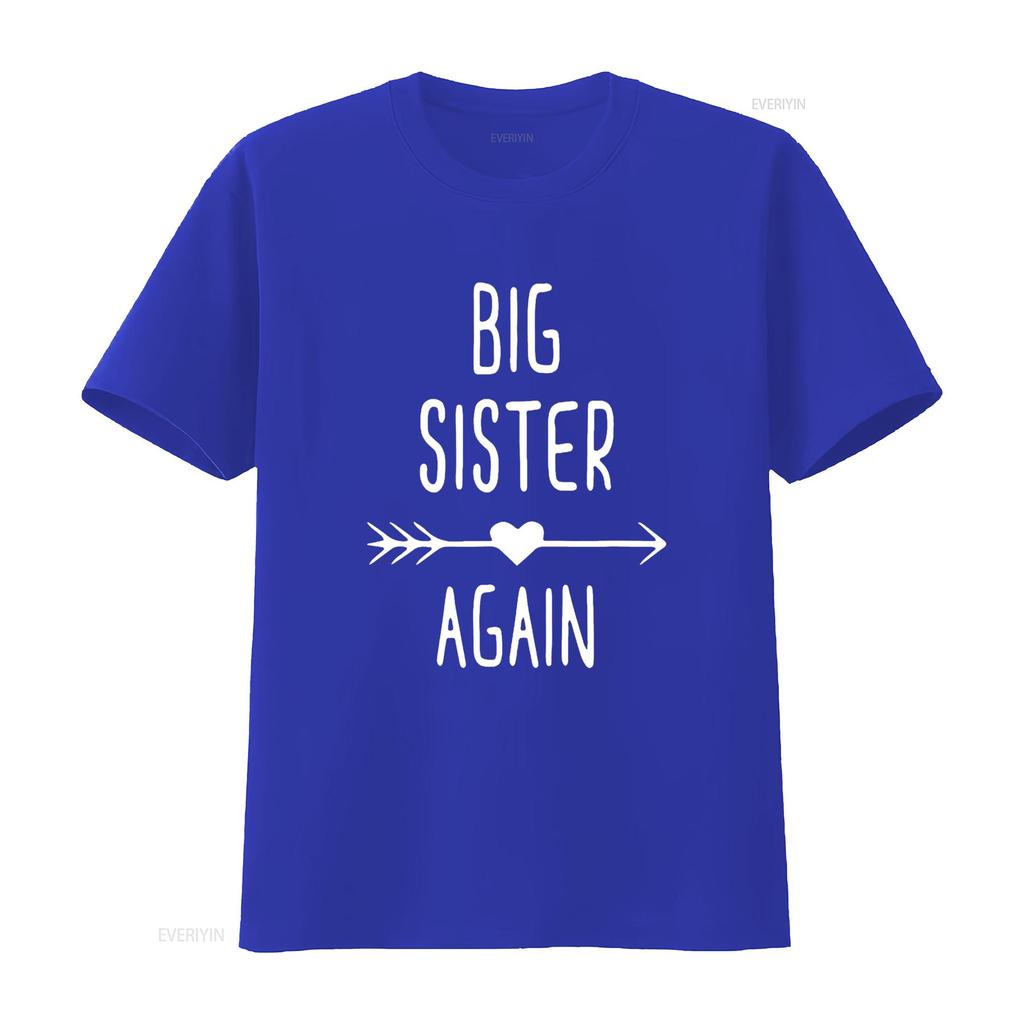 Camiseta Irmã Mais Velha de Novo Sis A Ser Camisetas Juvenis para Meninas vintage Lavado homme Versátil Elástico Respirável Unissex Macio moda