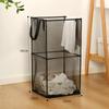 Square Mesh Storage Bag Convenient Laundry Basket Transparent Net-Sheer Single-Layer Double-Layer Dirty Clothes Storage Basket