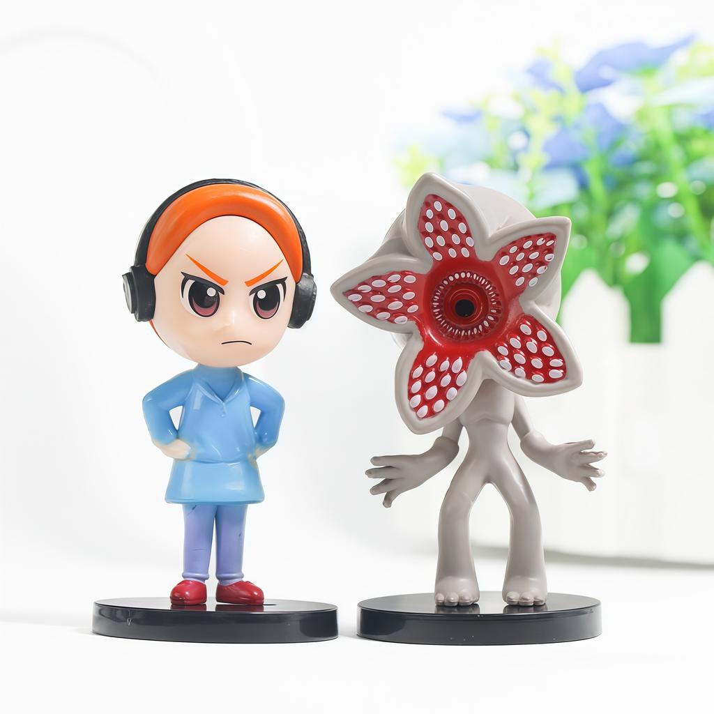 8Pcs/Set Anime Strangers Things Figure Eleven Dustin Barb Steve Demogorgon Action Figures Toys Pvc Model Doll Fans Gift