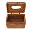 Rectangular Rattan Tissue Box Cover Rattan Woven Tissue Box Holder for Bathroom Organizer Countertop Bedroom Living