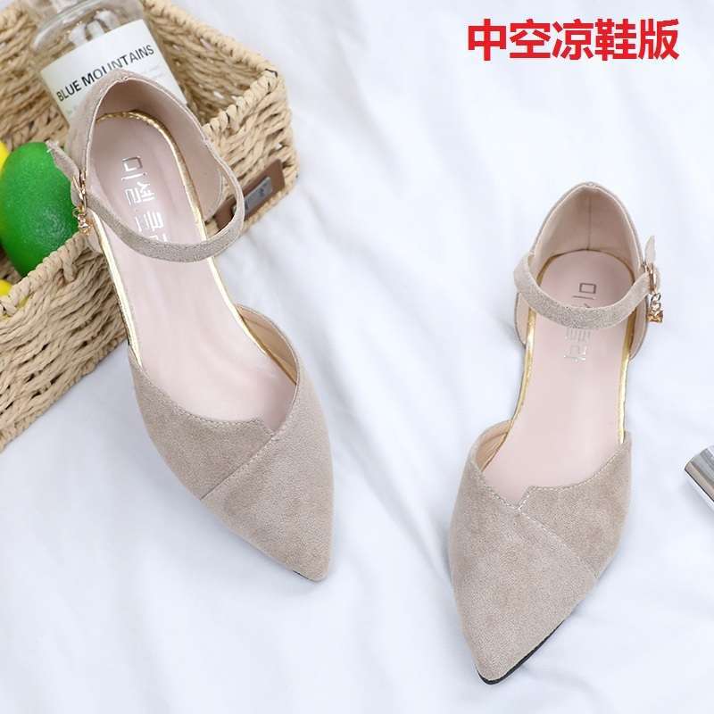 Single shoes women's 2025 spring new Korean version versatile shoes children shallow mouth pointed flat bottom Doudou shoes ladyshoes tide
