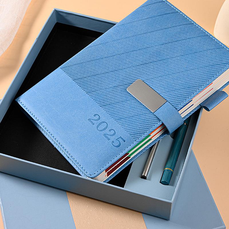 Denní plánovač na rok 2025 Pu Cover Agenda Rozvrh Notebooky Ideální pro školní kancelářský deník A5 Business Plánování 365denního kalendáře