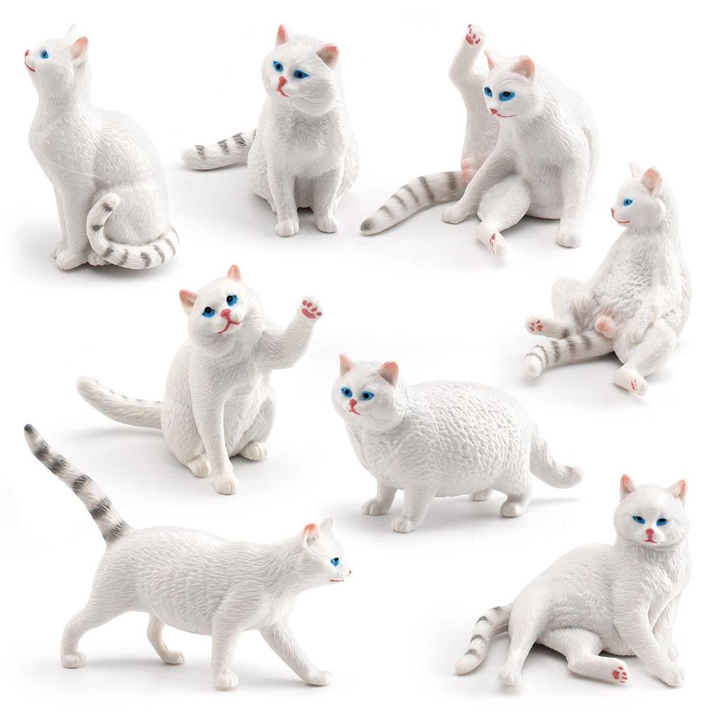 Cross-Border Mini Pet Cat Simulation Model: Orange, Fat, British Shorthair, Farm Cats Decoration Ornament