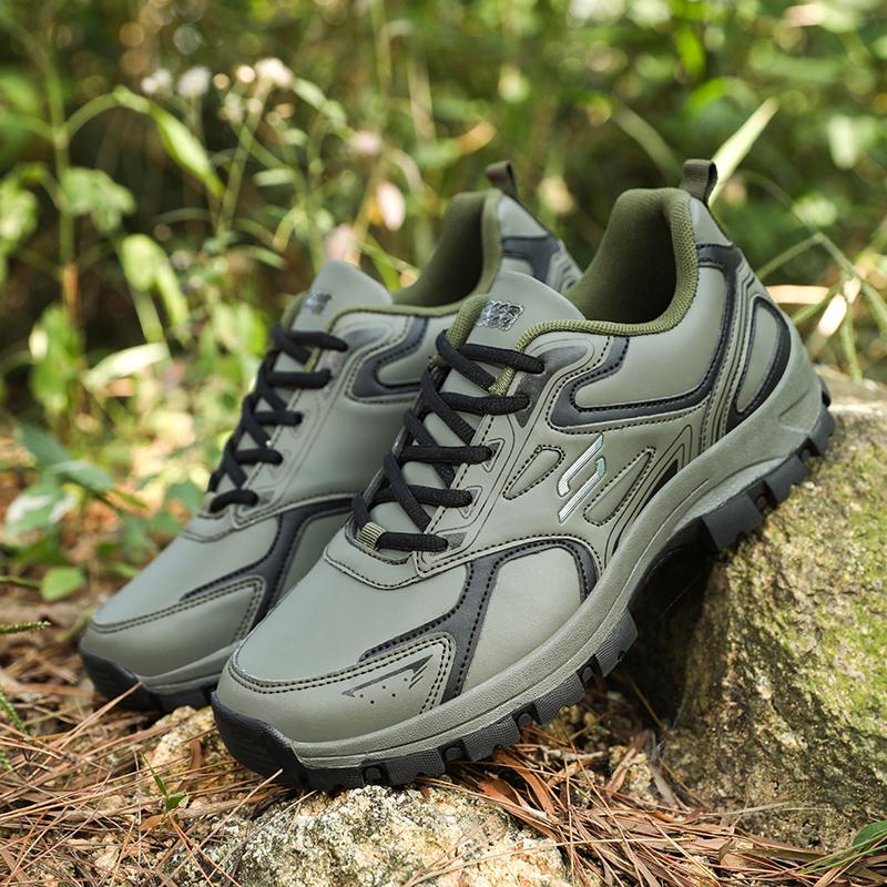 New Men's Tactical Boots Waterproof Climbing Shoes Army Lace Up Work Breathable Anti-Slip Outdoor Male Motorcycle Work Hiking Shoe