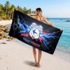 Cardiff City Custom Beach Towel, Personalized Name Text Print, Football Logo Soft Quick‑Dry Towel Holiday Gift