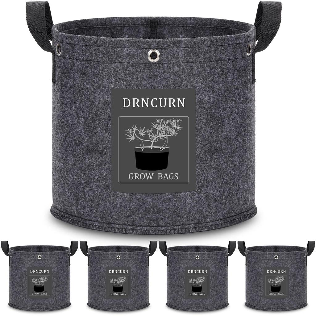 30 Gallon Nonwoven Fabric Set of with 320g Thick Nonwoven Fabric Large Plant Cloth for Home Vegetable and with LST Rings for Plant Training Wide x