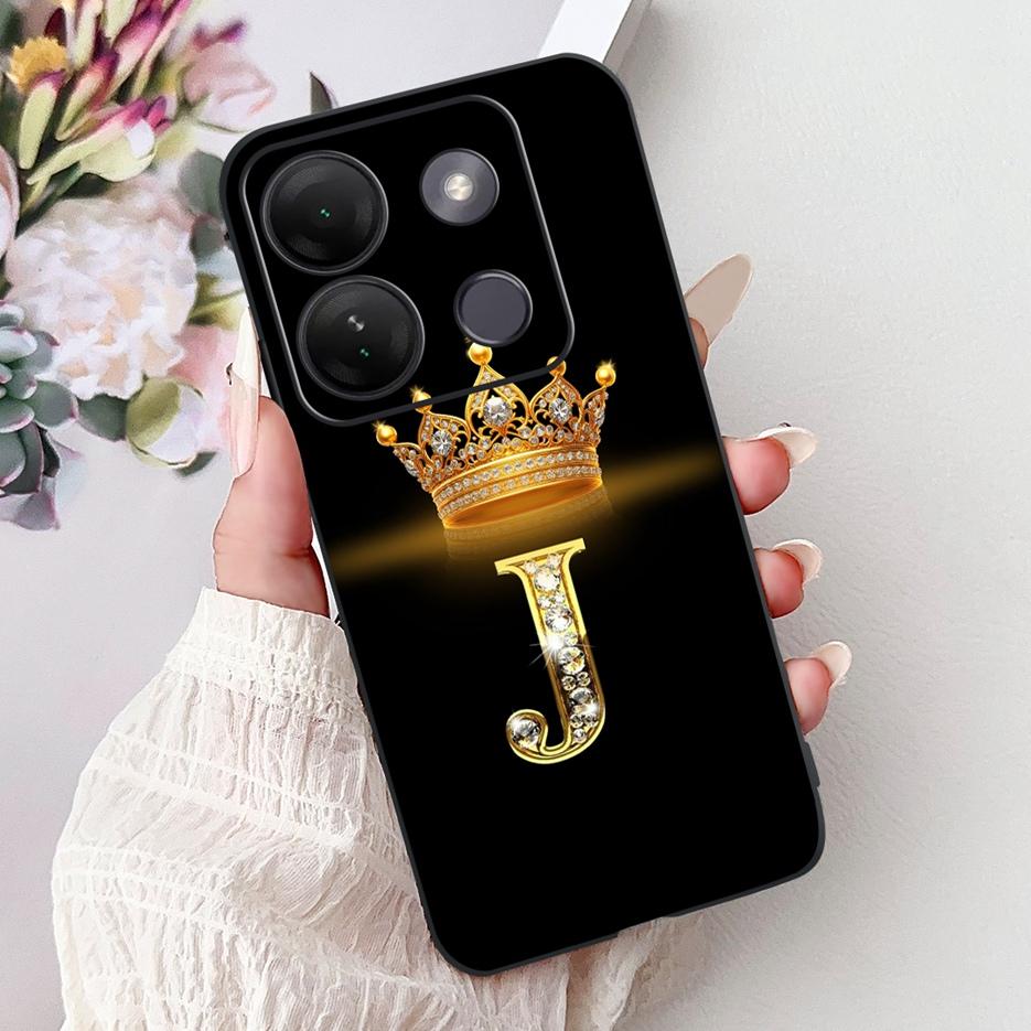 For Infinix Smart 7 HD Case X6516 Luxury Letters Cover Soft Silicone Phone Case For Infinix Smart 7 Plus Smart7 X6515 X6517 Bags