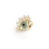 European Street Style Rhinestone Blue Eyes Ring with Long Eyelashes