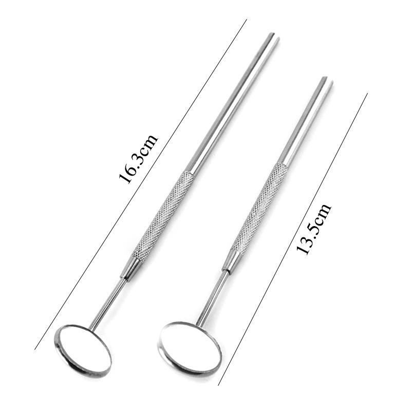 1PC Oglindă de verificare din oțel inoxidabil pentru extensia genelor Oglinzi dentare portabile Instrument de machiaj profesional pentru dinte bucal