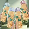 1PC Beach Sand Starfish Shell 750ml Color Plastic Sports Water Bottle Leakproof Flip Straw Lid Suitable for Sports Office Home Use