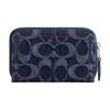 New COACH Essential Classic Denim Card Holder Small Women's Blue CAT62-LHRHY