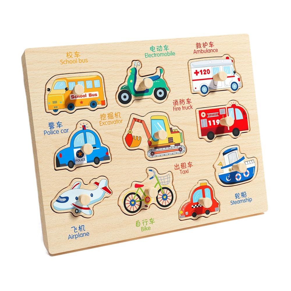 Shape Matching Hand Grab Boards Toys Montessori Tangram Jigsaw Game  Children