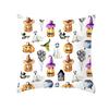 Halloween Style Decorative Cushion Cover Horror Pattern Polyester Pillowcase Pillow Cover For Sofa Home Room Festival Decor