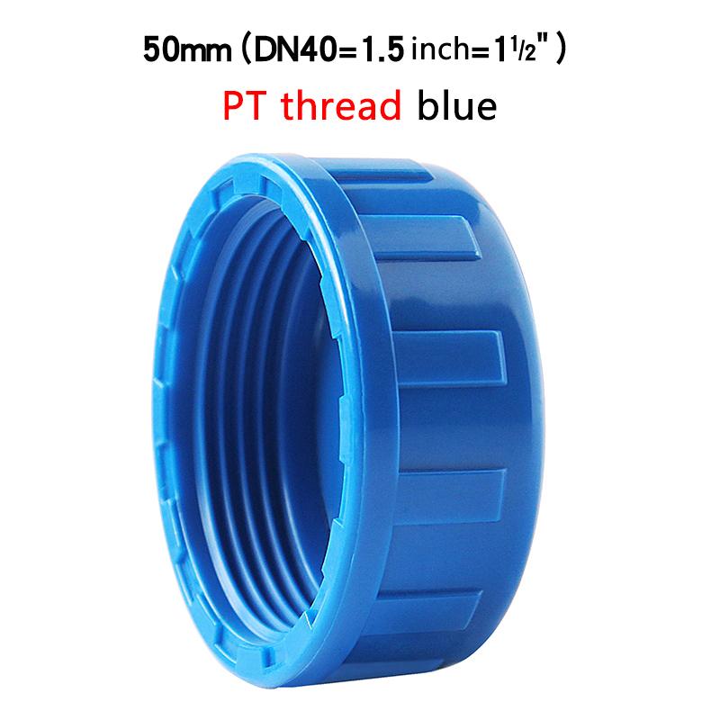 1Pc Pvc Female Thread End Cap Connector 1/2 3/4 1 1.2 1.5 2 Inch End Connector 20 25 32 40 50 63Mm Water Pipe Adapter
