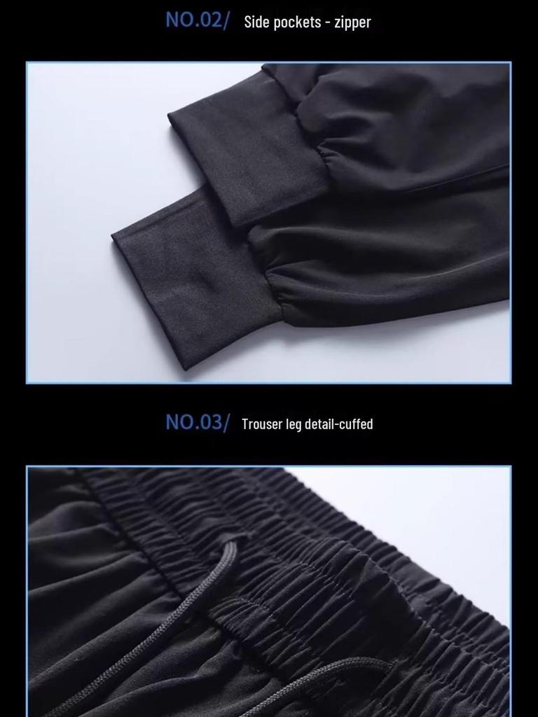 Men's Quick-Dry Cropped Sports Pants for Running & Cycling - Spring/Autumn 2025 Edition.