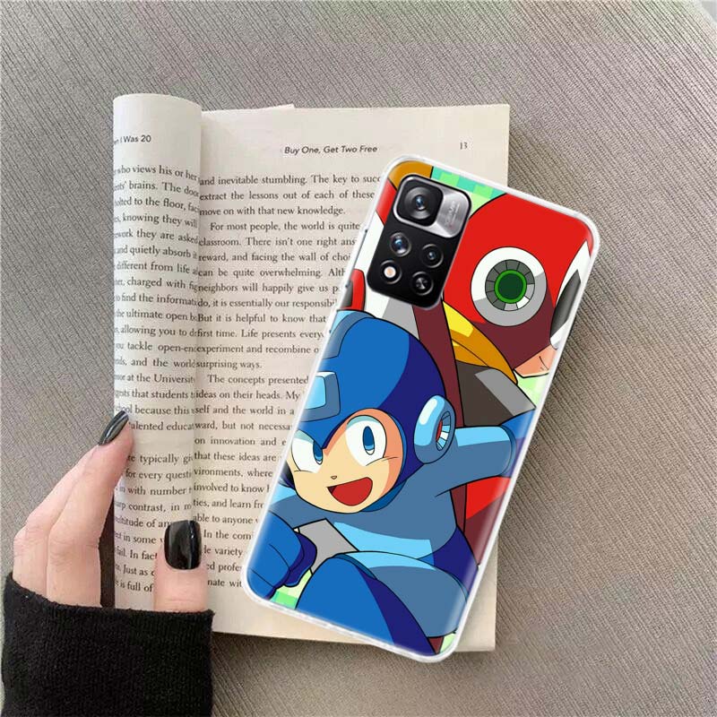 Game M-Megaman R-Rockman Phone Case For Redmi Note 13 12 Pro Plus 14 15 Pro 5G 11 11T 11E 11S 10 Pro 10S 9 9S Cover Cell Clear T