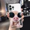 Cute little Pink Pig Phone Case For iPhone 15 14 11 12 13 Mini Pro XS Max Cover 6 7 8 Plus X XR SE 2020 Funda Shell