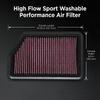 For Hyundai Elantra MD UD I30 GD PD I40 VF Langdong 1.4 1.6 1.7 1.8 2.0L 2010- High Flow Sport Washable Air Filter 33-2451