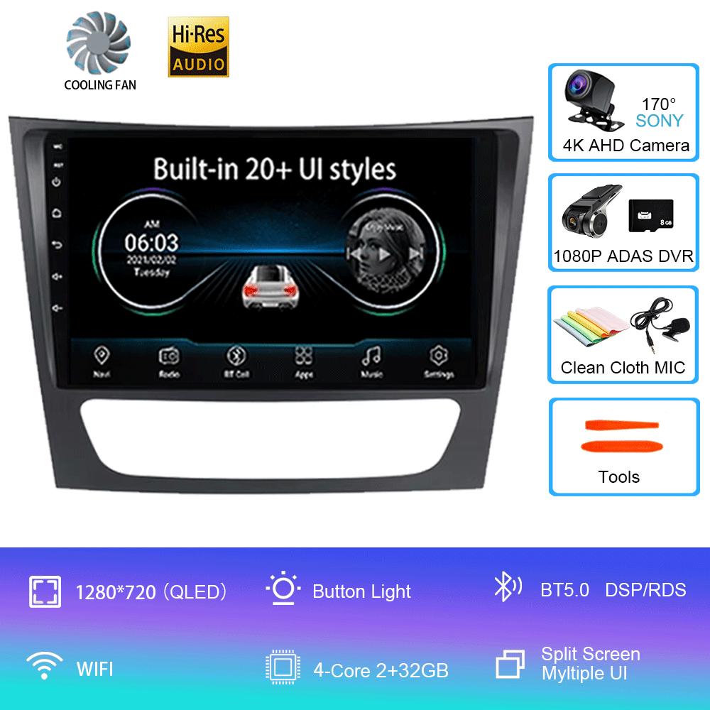 Pentru Mercedes-Benz E-class W211/CLS-class 2005-2008 2din Radio Auto Android 14 Player Multimedia Auto GPS WIFI Carplay DSP Monitor