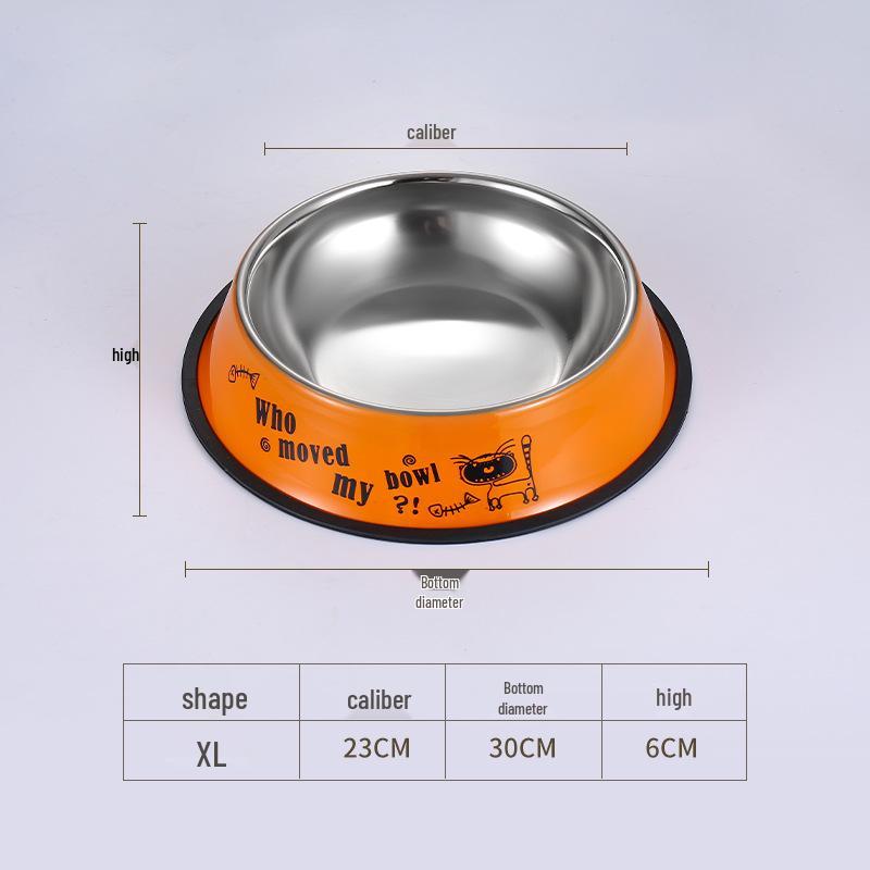 Stainless Steel Non-Slip Pet Bowl for Cats & Dogs