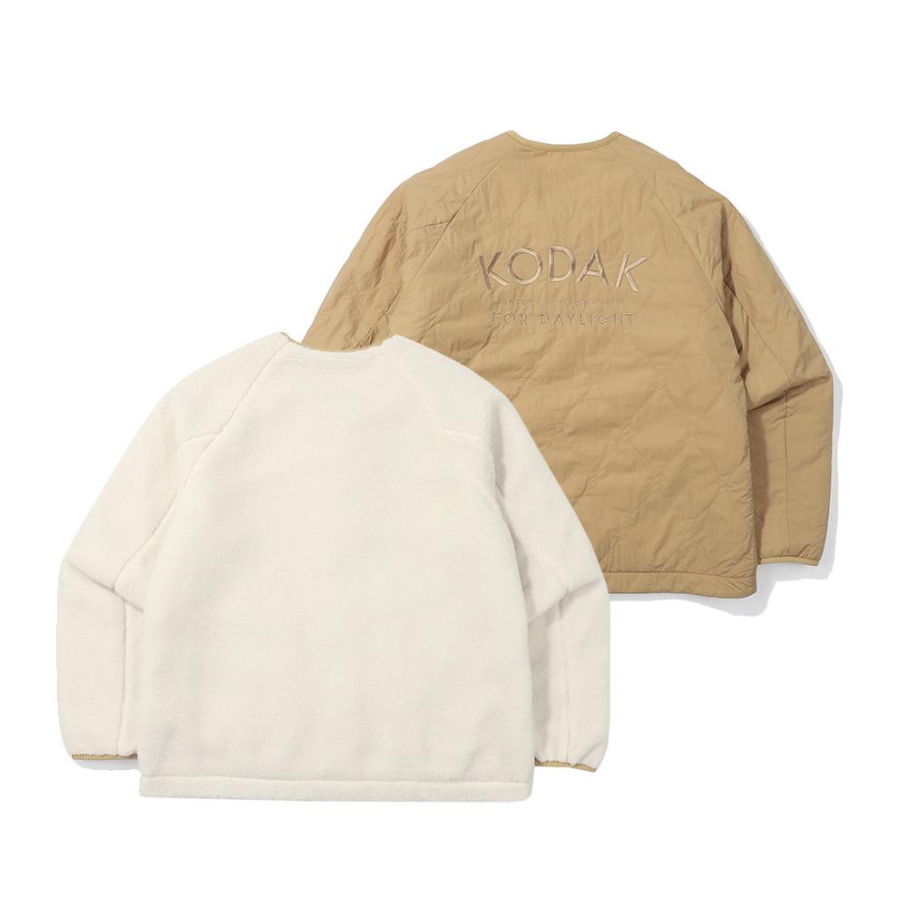 Kodak Brownie Reversible Fleece Jacket Ivory