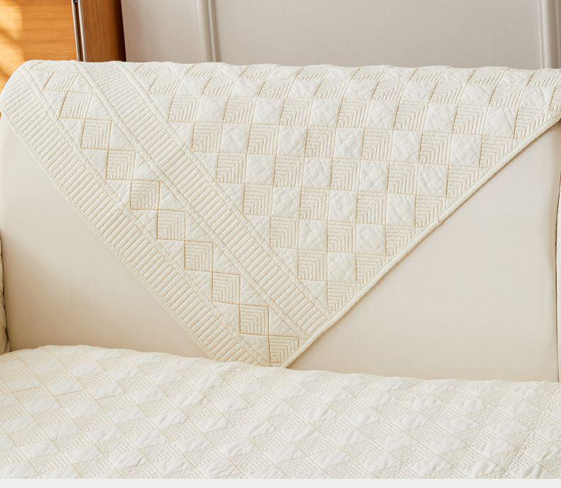 Four Seasons Non-Slip Pure Cotton Sofa Cushion - Modern Leather Sofa Cover 2026.