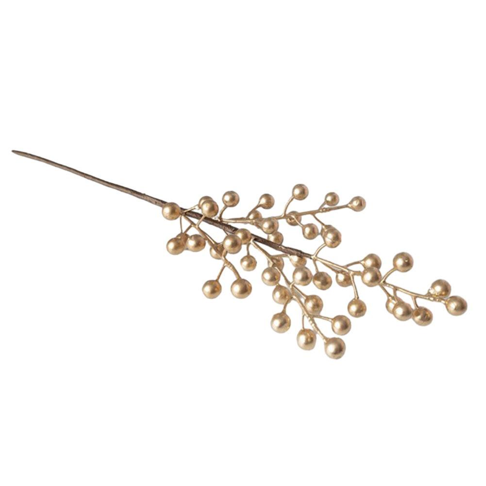4-Fork 50cm Artificial Berry Gold Fruit Artificial Flower Bouquet For Decorating Living Rooms Bedroom Offices Artificial Flowers