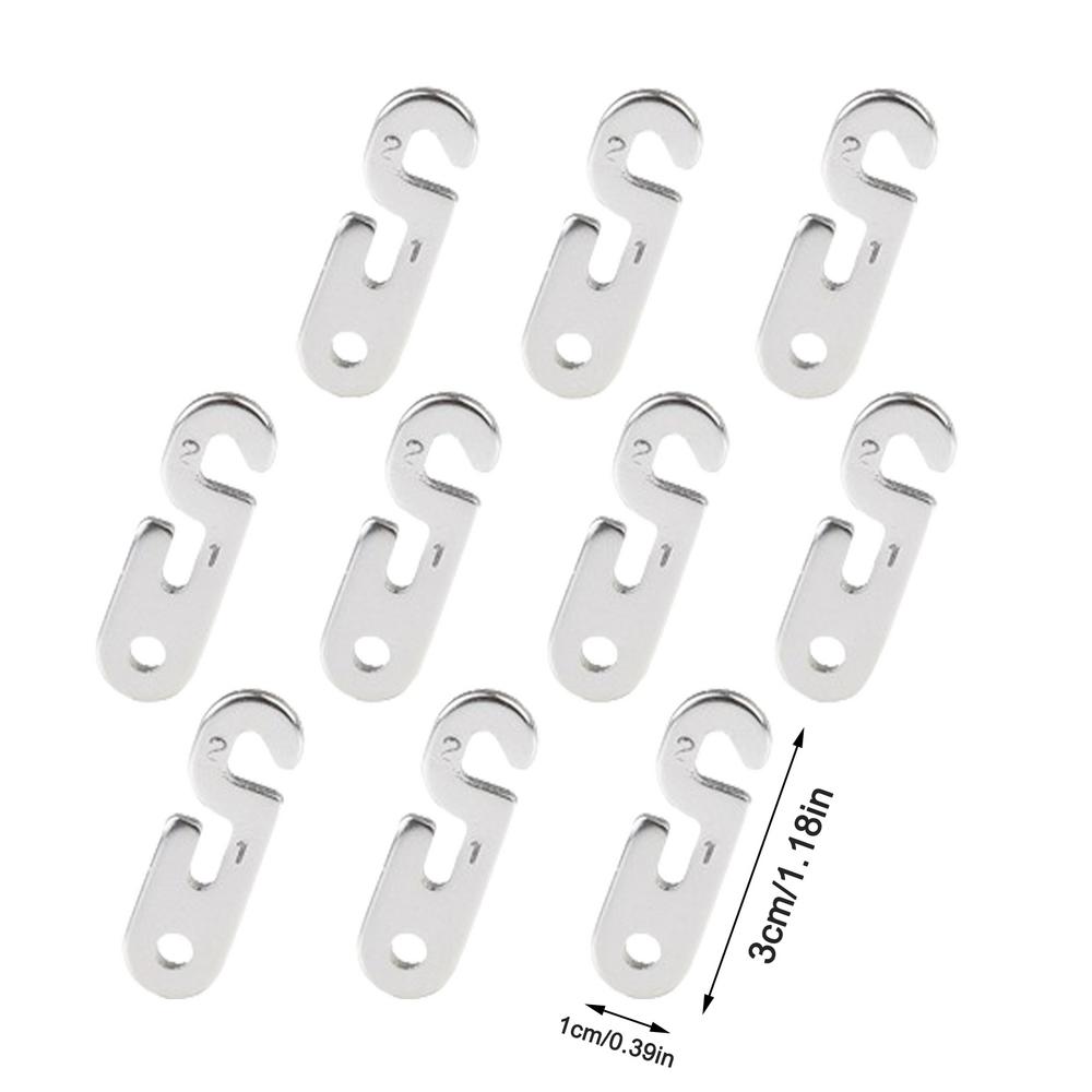 10PCS Adjustable Camping Tent Cord Rope Buckle S Type Tensioners Fastener Kit Outdoor Camping Tent Rope Tensioner Fixed Tool