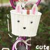 Boys Girls Bicycles Basket Adjustable Plastic Woven Tricycle Basket Bicycles Front Handlebar Basket Easy to Install