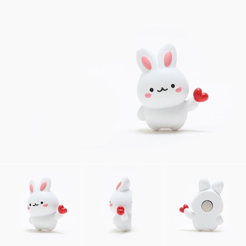 Rabbit Magnetic Refrigerator Magnet Creative Diy Refrigerator Sticker Decoration Resin Sticker Po Wall Gift Toy