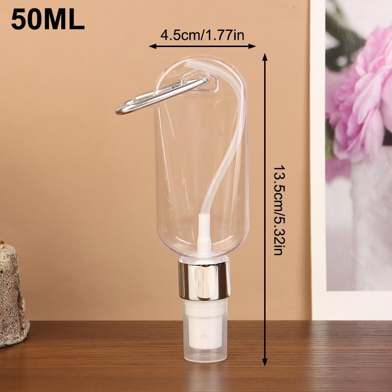 30/50Ml Travel Accessor With Carabiner Hook Makeup Tool Flip Cap Lotion Bottle Empty Perfume Alcohol Spray Bottles Container