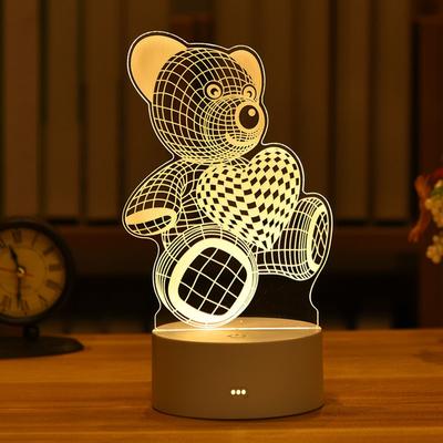 Śliczne figurki Anime 3D Led lampka nocna zabawki modele dekoracja do sypialni dla dzieci prezent urodzinowy świąteczne prezenty dla dzieci