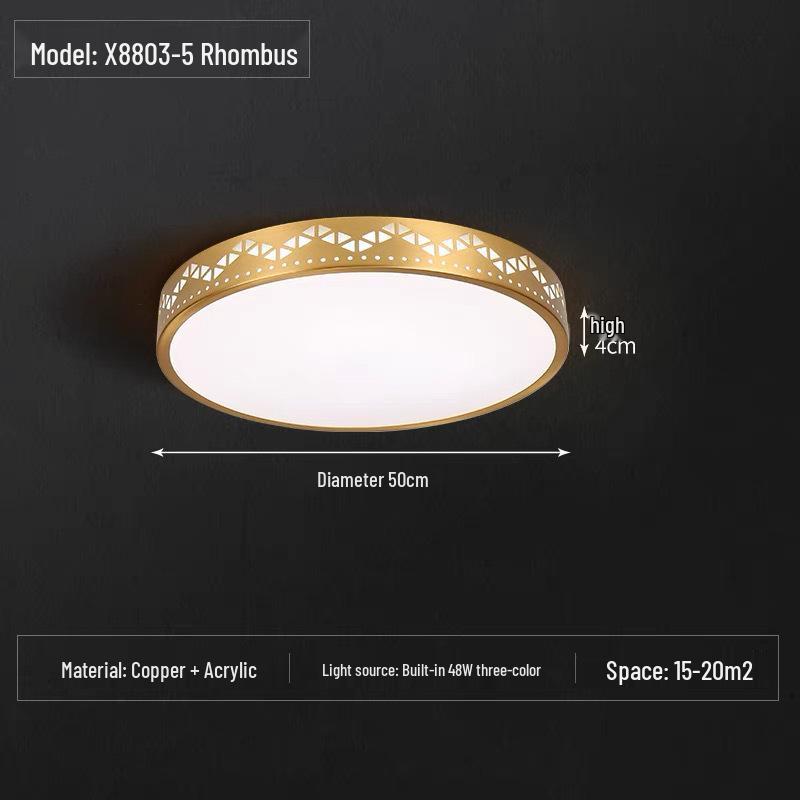 Gold Modern Minimalist Ultra-Thin Nordic LED Ceiling Light for Bedroom