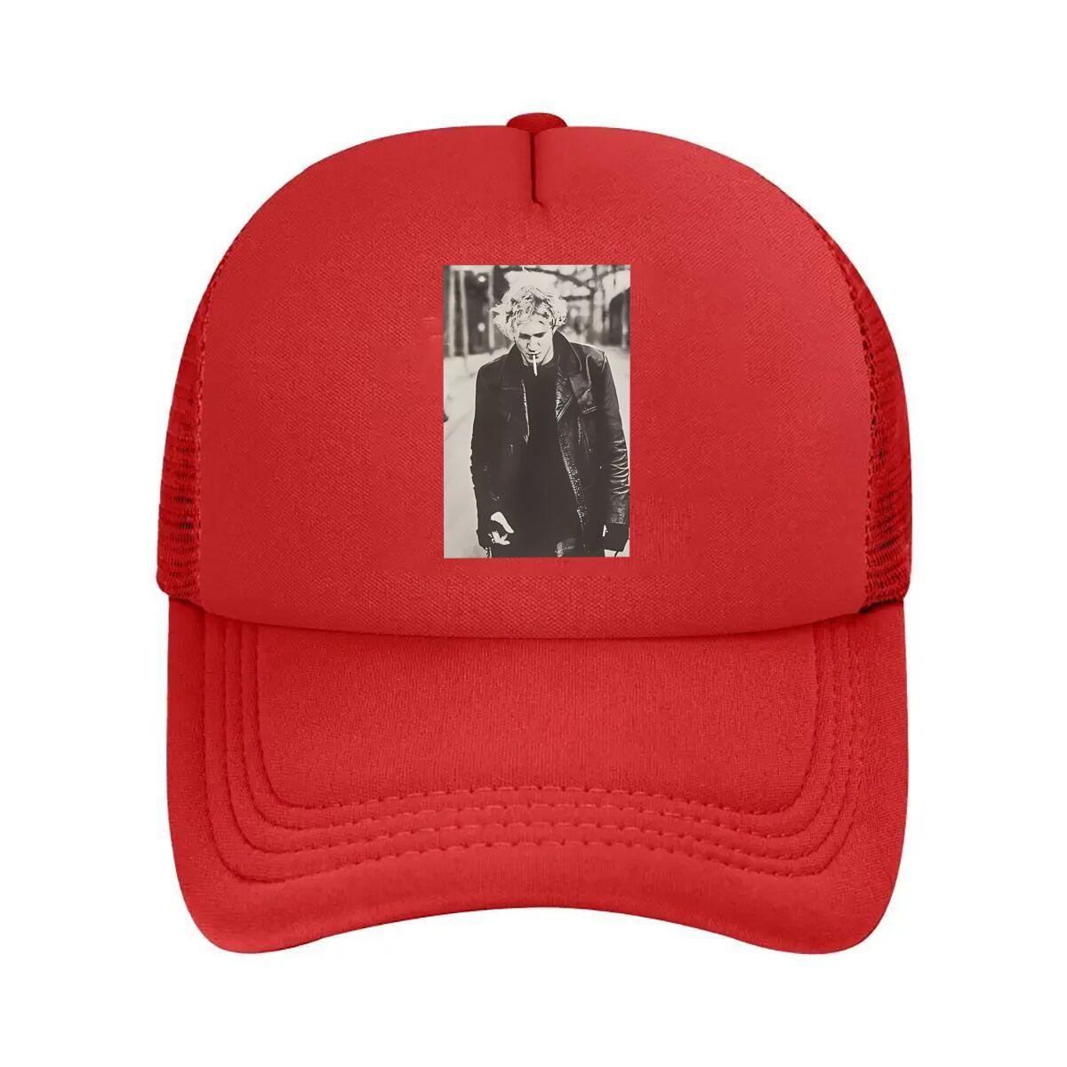Punk Rock Portrait Art Mesh Baseball Cap For Womens Unisex FeUnisex Beach Dad Hat Hip Hop Snapback Cap One Size