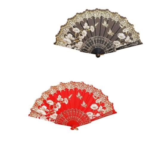 Hand Fan Attractive Exquisite Pattern Smooth Collapsible Fan Retro Chinese Style Folding Fan Photography Prop Folding Fan Office Supplies