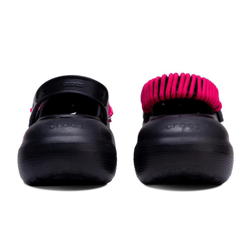 Crocs Crush Clog Classic Crush Cool Black Sweetheart Gift Box EVA Sweet Cool Girl Comfortable and Versatile Hole Shoes Unisex Black