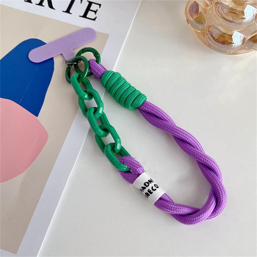 Stylish Korea Phone Lanyard Strap Bag Weave Strips Keycord Hanging Trousers Anti-loss Key Chain Wrist Rope For iPhone 17 Pro Max