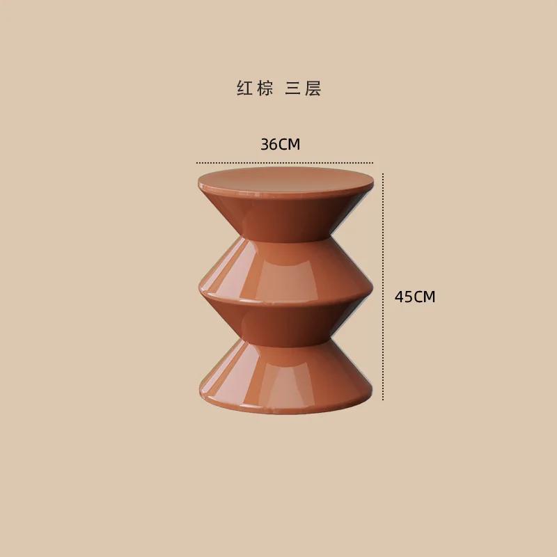 Round Coffee Table Plastic Nordic Home Furniture Living Room Sofa Side Tables Hallway Shoes Stool Balcony Small Desk Nightstands