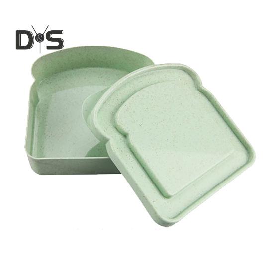 

Пластиковая коробка для тостов, удобная для переноски, полезная сумка для переноски сэндвича с тостами для офисного работника светло-зеленый