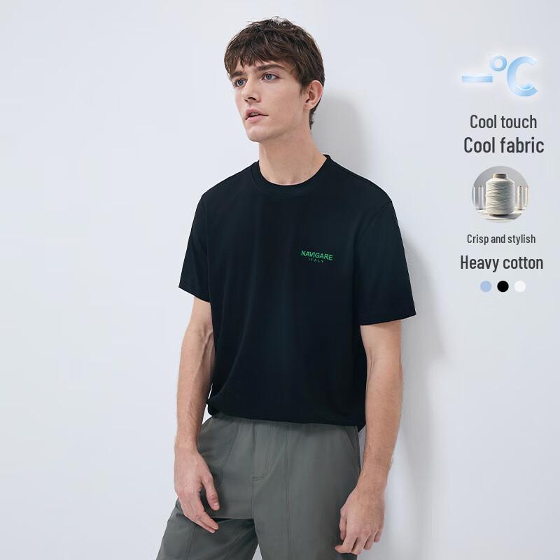 Navigare Men's Combed Cotton Round Neck T-Shirt