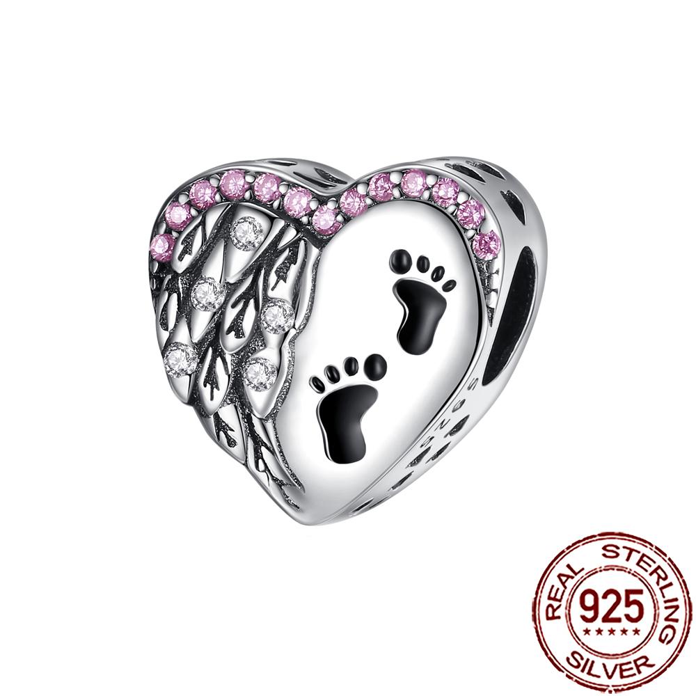 New Charms Copper Sparkling Mum Mother Family Love Heart Beads Fit Original Bracelet Necklace Diy Jewelry