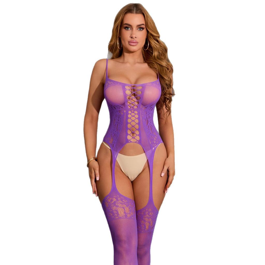 Sex Underwear Sexy Suspender Stockings Flirting Hollow Siamese Pure Desire Uniform Temptation Sleeping Props 8317