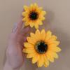 Cloth Sunflower Hairpin Korean Style Girl Hair Clip  Party Ponytail Holder
