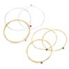 2Sets Golden And Silver Acoustic Guitar Strings Brass Material Guitar Strings  For Acoustic Guitar