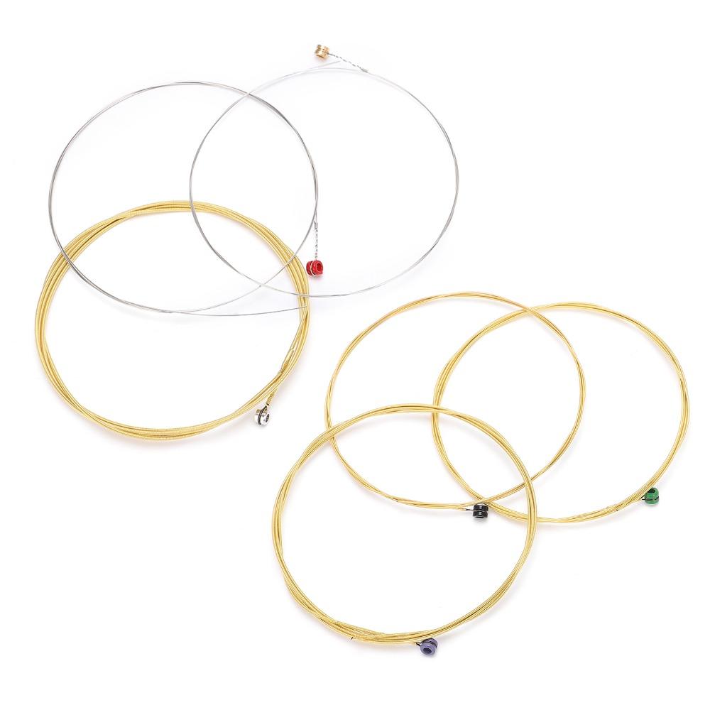 2Sets Golden And Silver Acoustic Guitar Strings Brass Material Guitar Strings For Acoustic Guitar