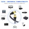 RJ45 Network Cable Gaming Flat Nylon Braided Cable Internet Network Lan Patch Cord Lan Network Wire For Internet Router Server
