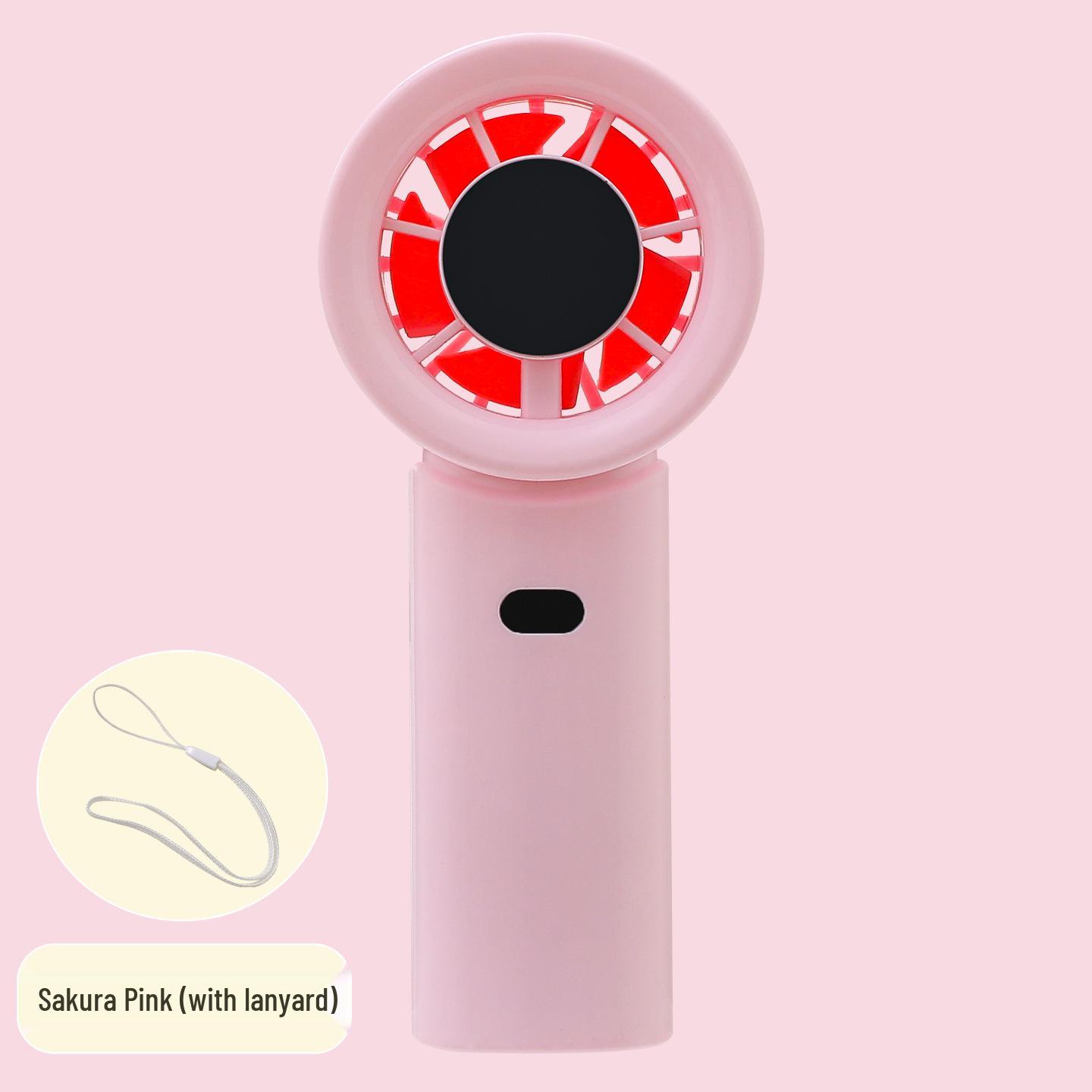 Summer Macaron USB Rechargeable Portable Fan with Lanyard 6.6*4.5*1.5