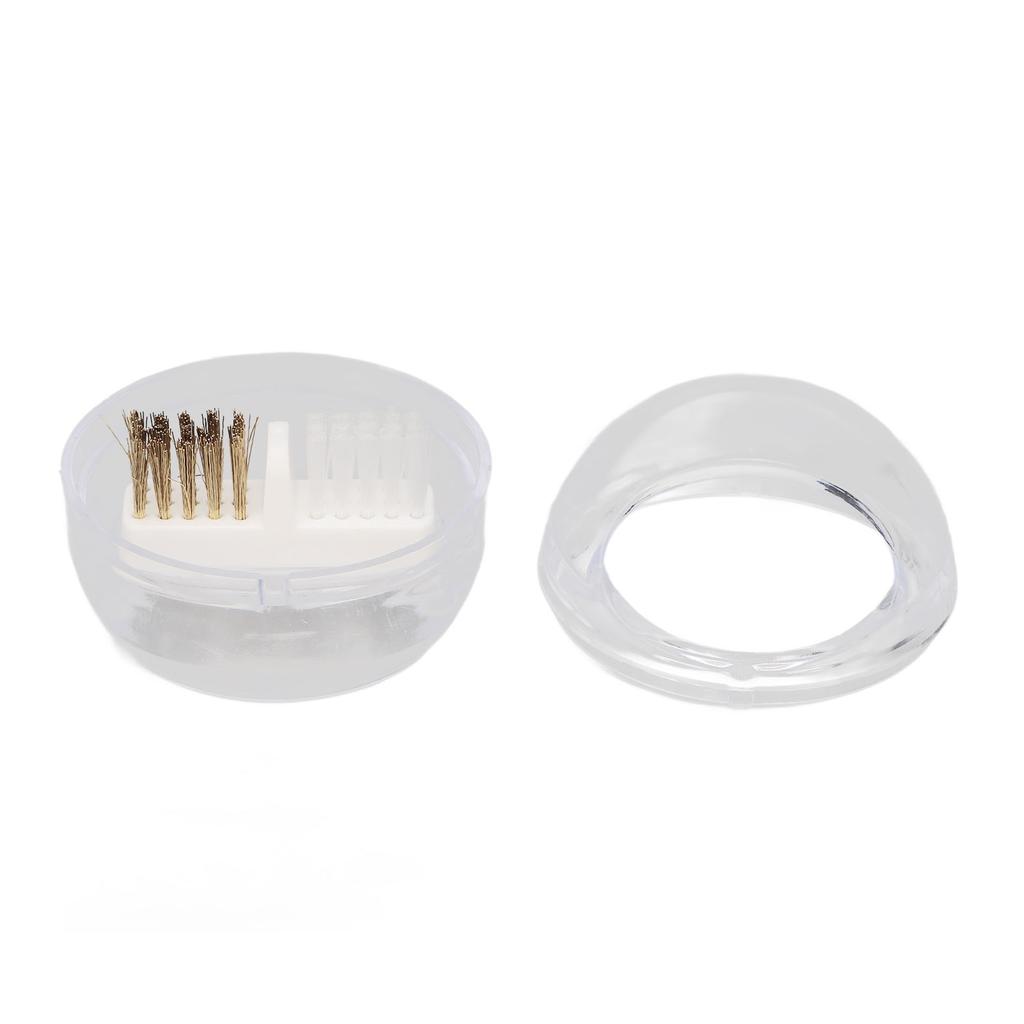 Nail Cleaning Brush Box Professional Portable Manicure Polishing Brush Box for Nail Art Beauty Salon Transparent
