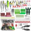 79pcs Fishing Lures Kit for Bass, Trout, Salmon – Topwater Jigs, Minnows, Poppers, Spoons, Soft Worms – Compatible with All Rods