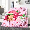 1pc Princess Strawberry12 Blanket, Gift, for Men and Women, Soft Blanket, Good for Sofa Bed Couch Travel, Lightweight Flannel Blanket